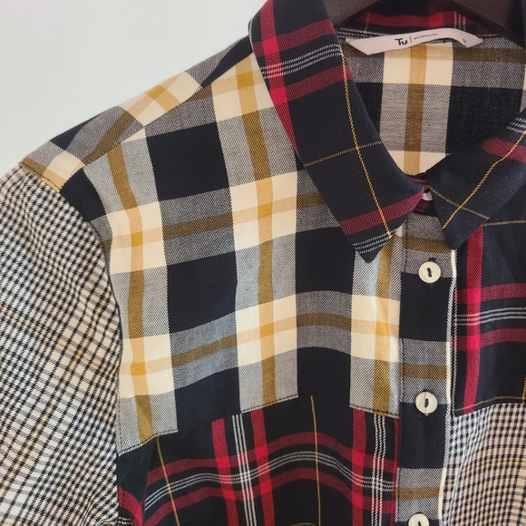 Tu Women's Patchwork Western Flannel Shirt - Picture 2 of 4